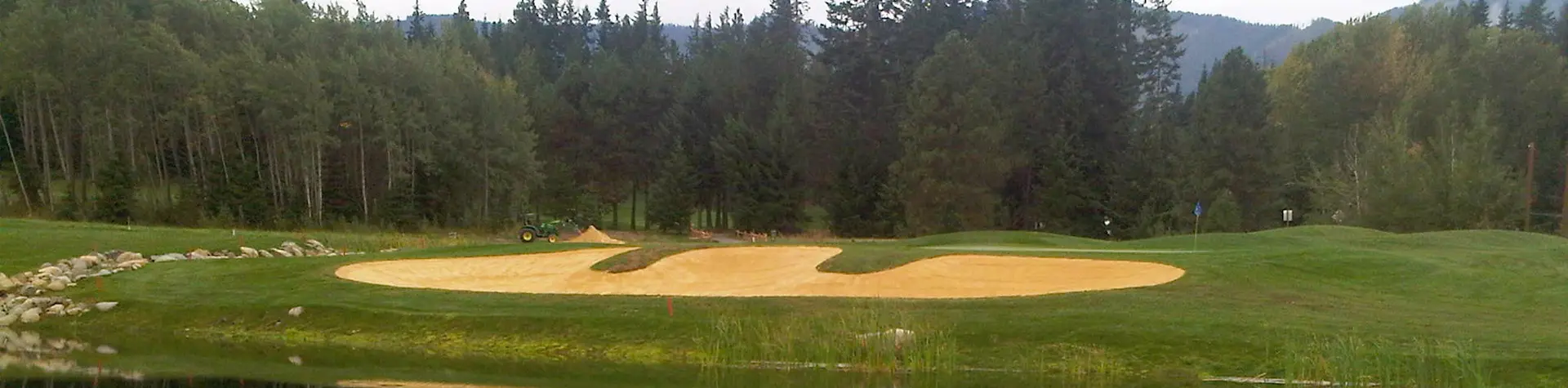 Image of a sand pit on a golf course